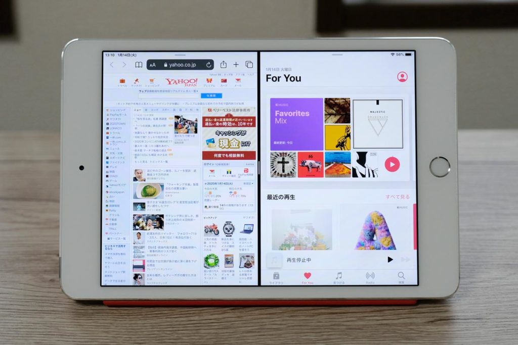 iPad mini 4のSplit View