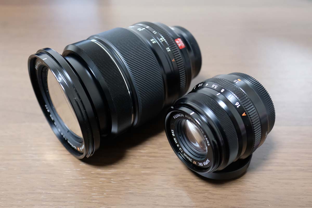 XF16-55mmF2.8とXF35mmF2のレンズ比較
