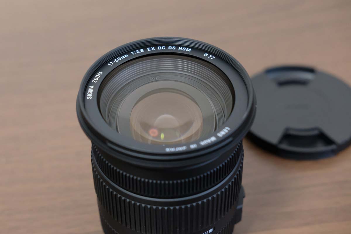 20170223161049j:plain SIGMA 17-50mm F2.8 EX DC OS HSM レンズ部分