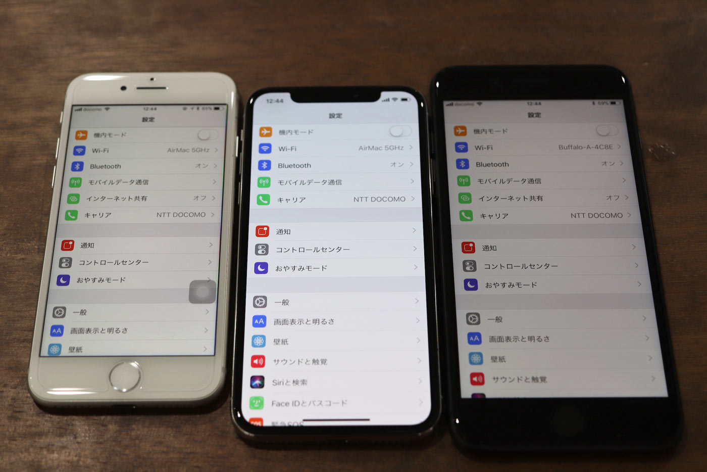 iPhoneの表示領域の違い