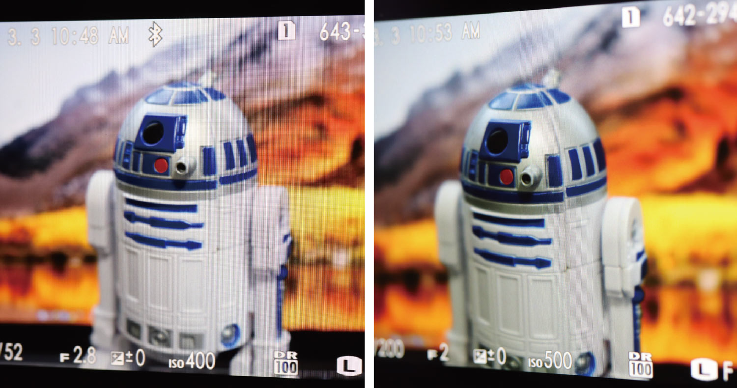 X-H1 vs X-T2 液晶の色合いの違い