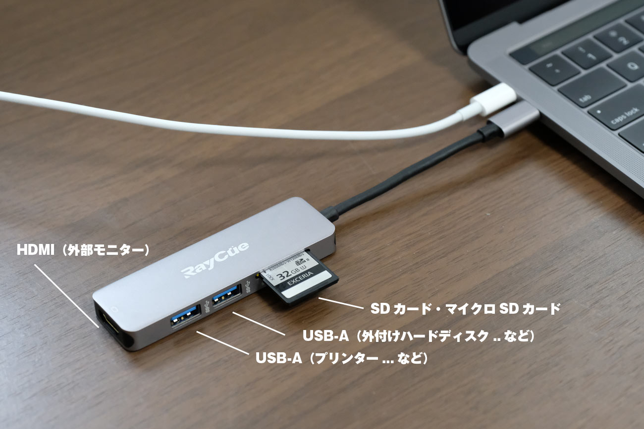 MacBook ProとUSB-Cハブマルチアダプタ