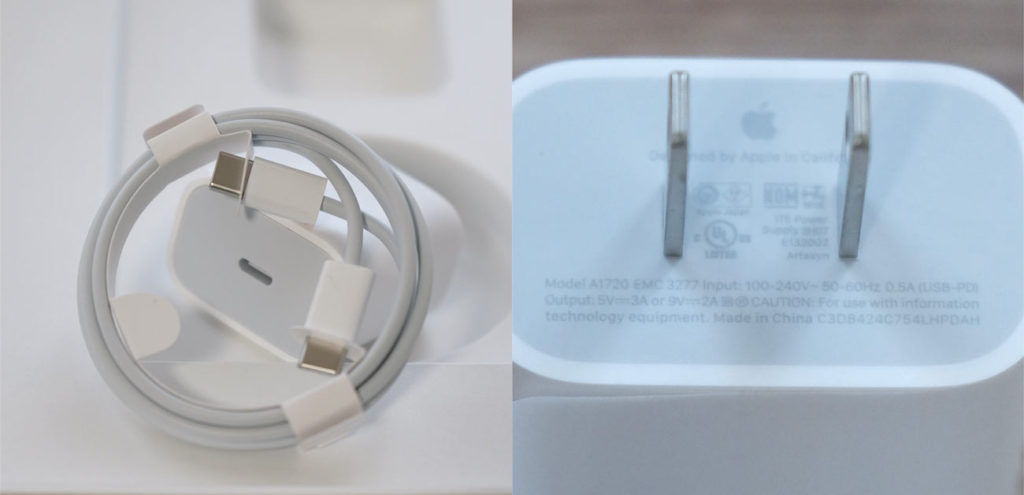 iPad Proの18W USB-C電源アダプタ