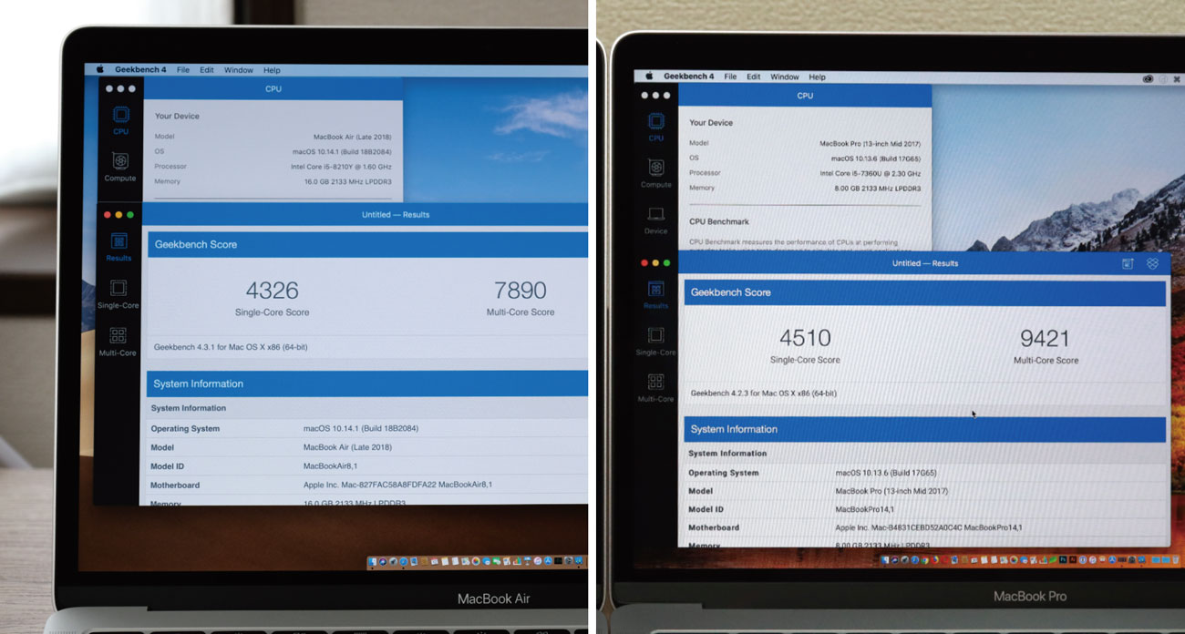 MacBook Air 13インチ CPU性能
