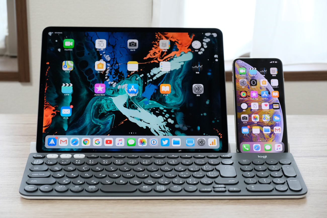 Logicool K780ならiPad Proもスタンドに乗せれる