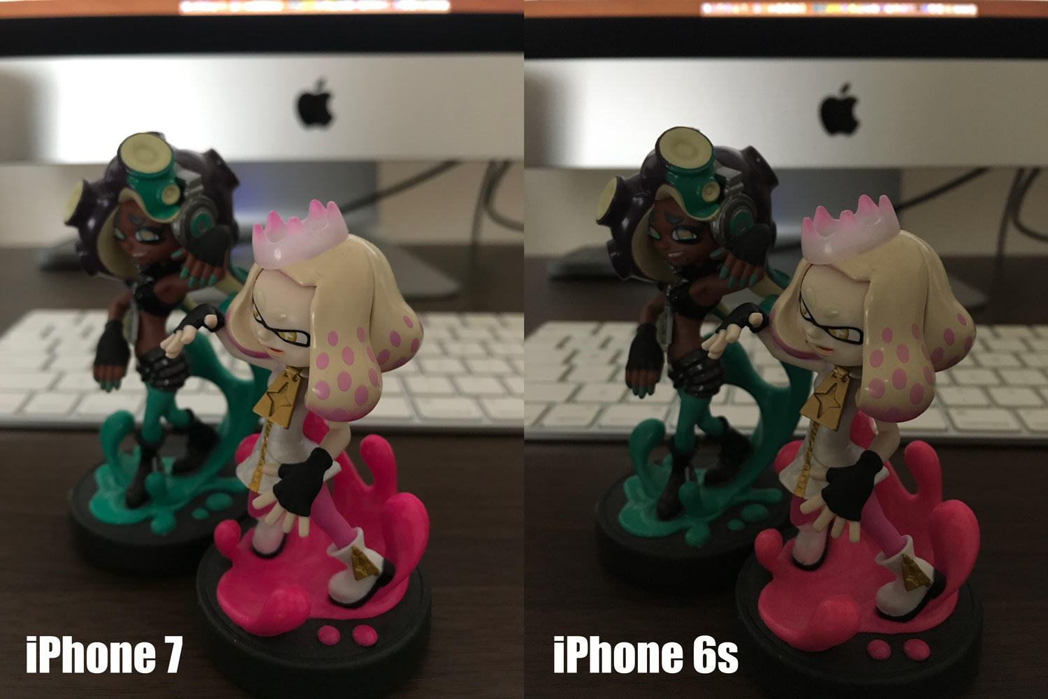 iPhone 7とiPhone 6s メインカメラ 暗所撮影ノイズ