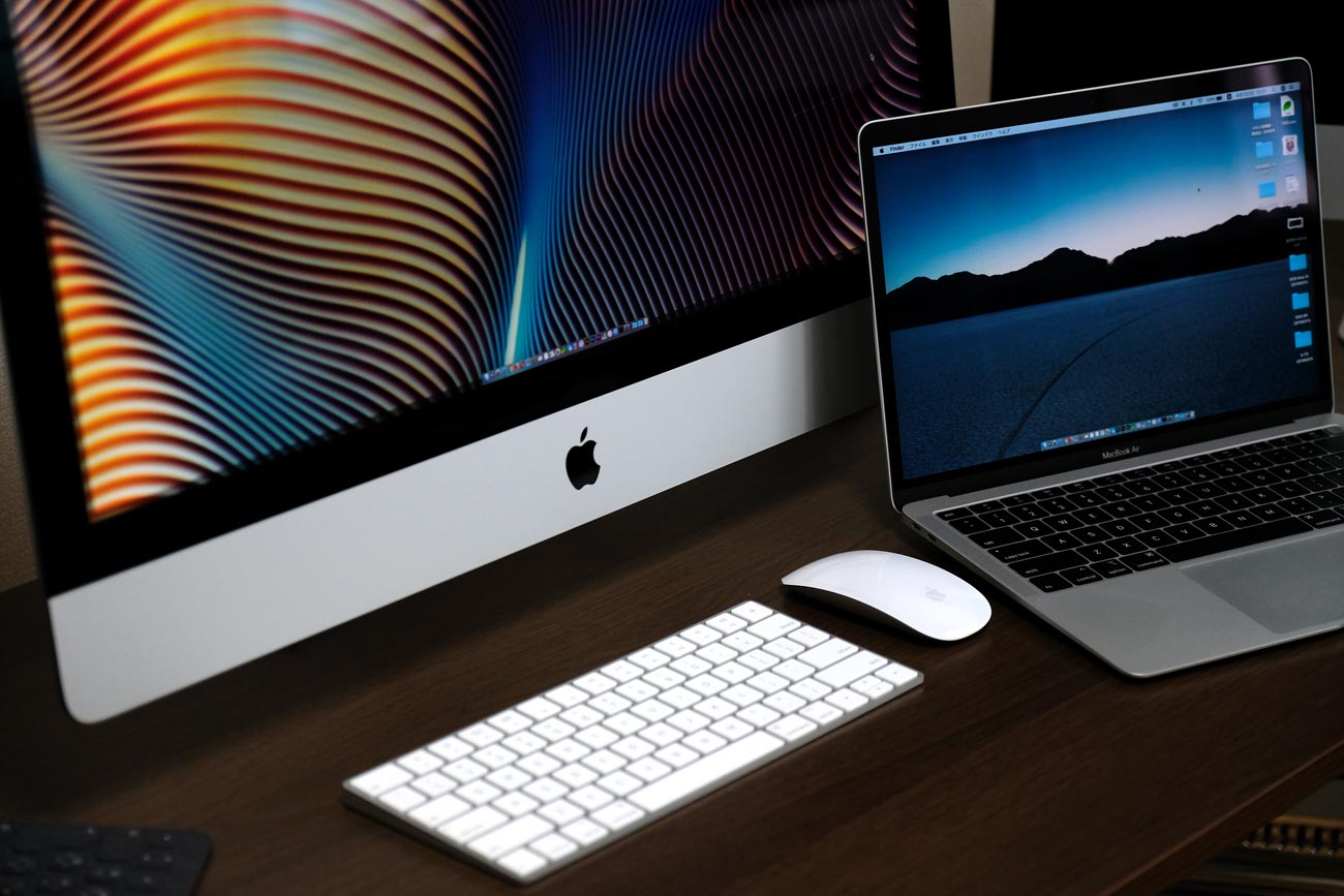 iMac 27インチとMacBook Air 13インチ