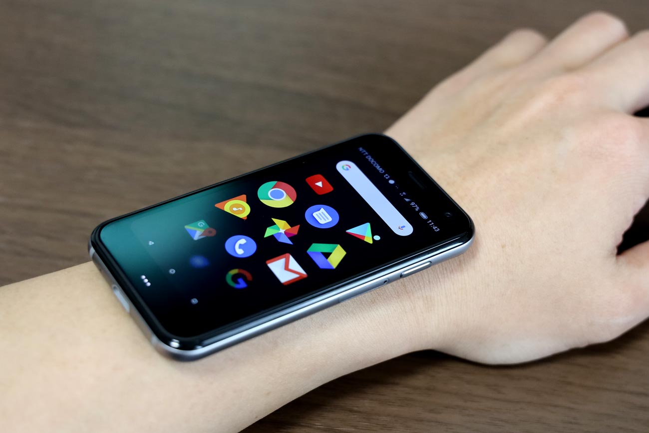Palm Phone 腕にのせる