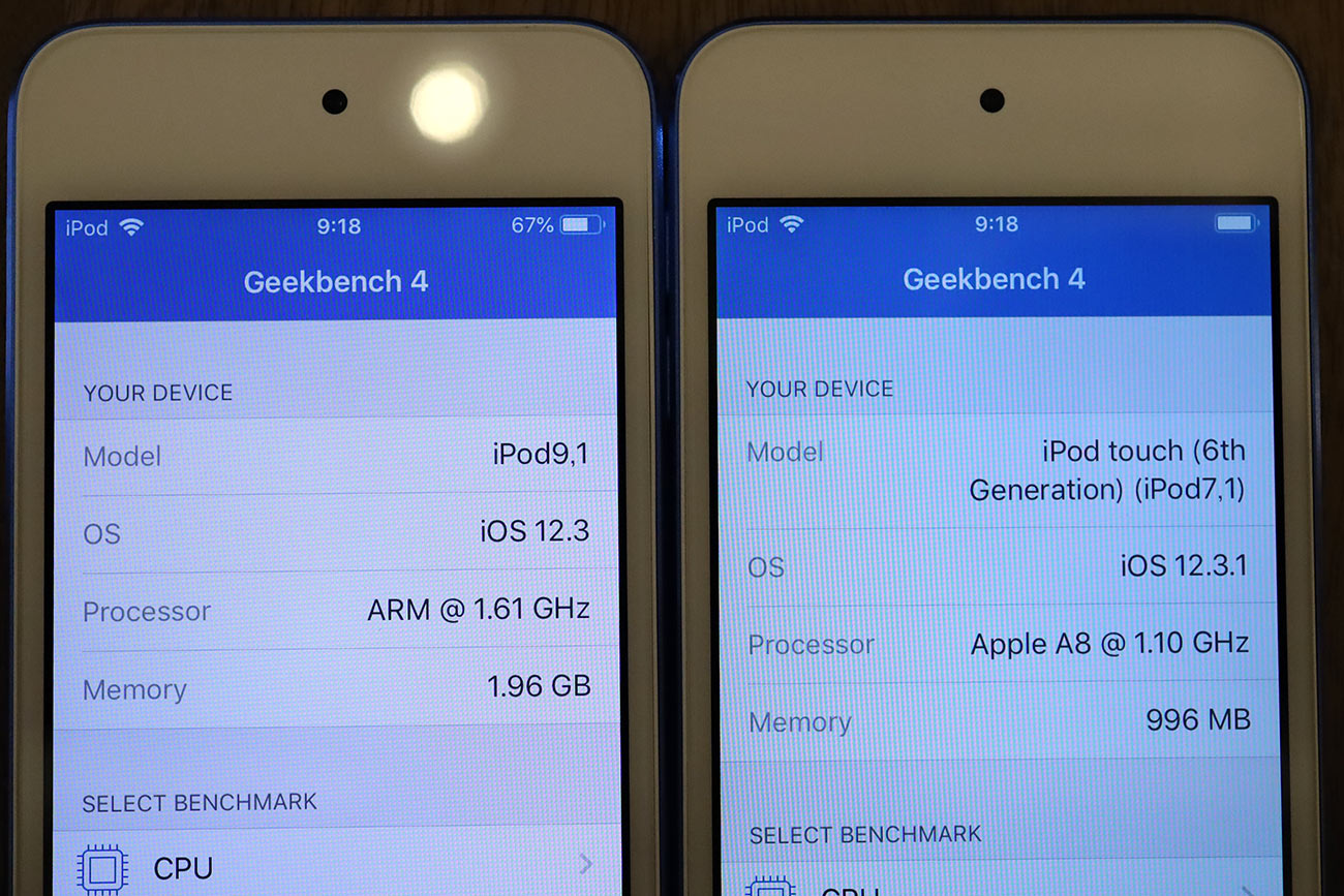 iPod touch(第7世代)CPUのスペック