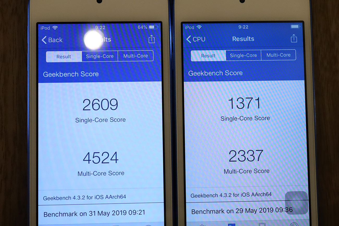 iPod touch(第7世代)CPUの性能