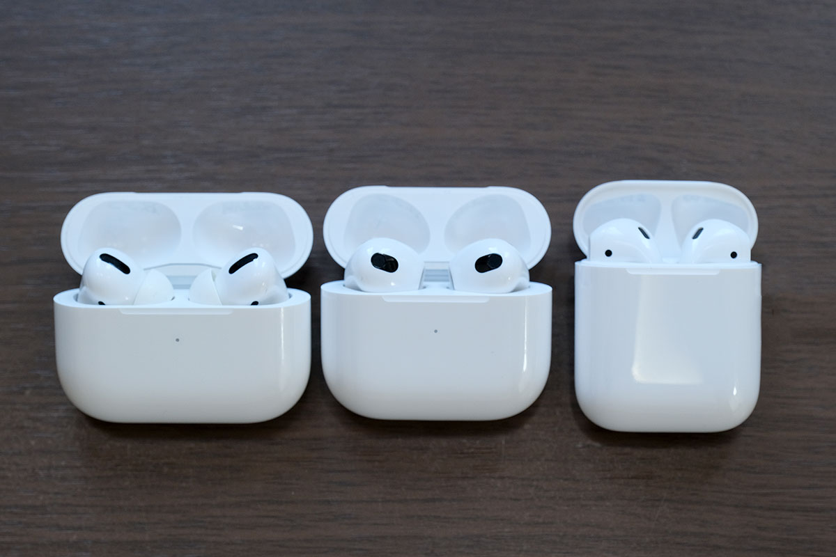 AirPods Pro → AirPods 3 → AirPods 2