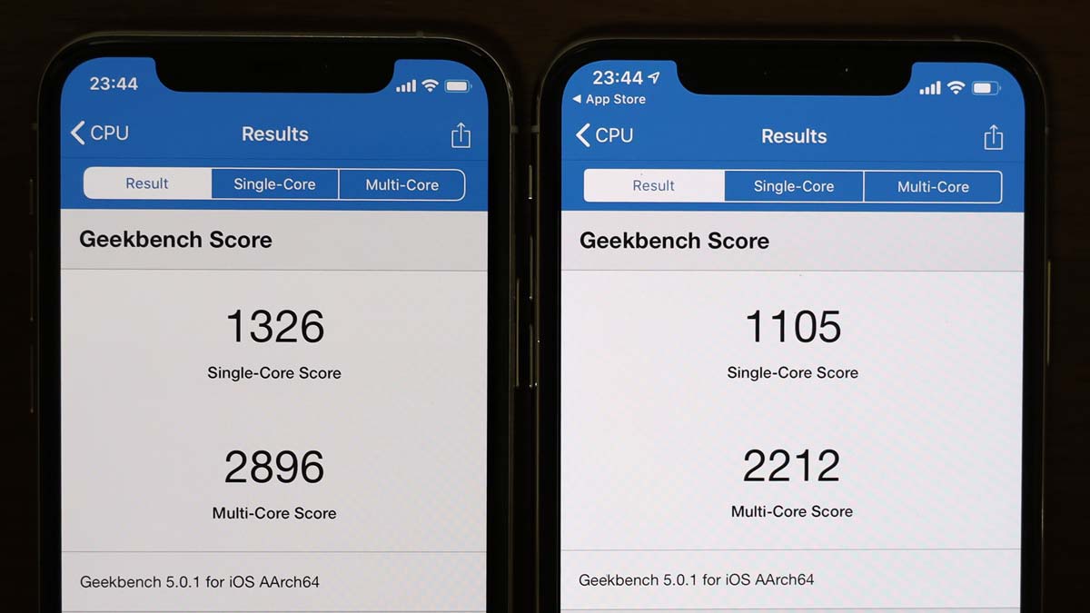 A13 Bionic vs A12 Bionic 性能差（GeekBench 5）