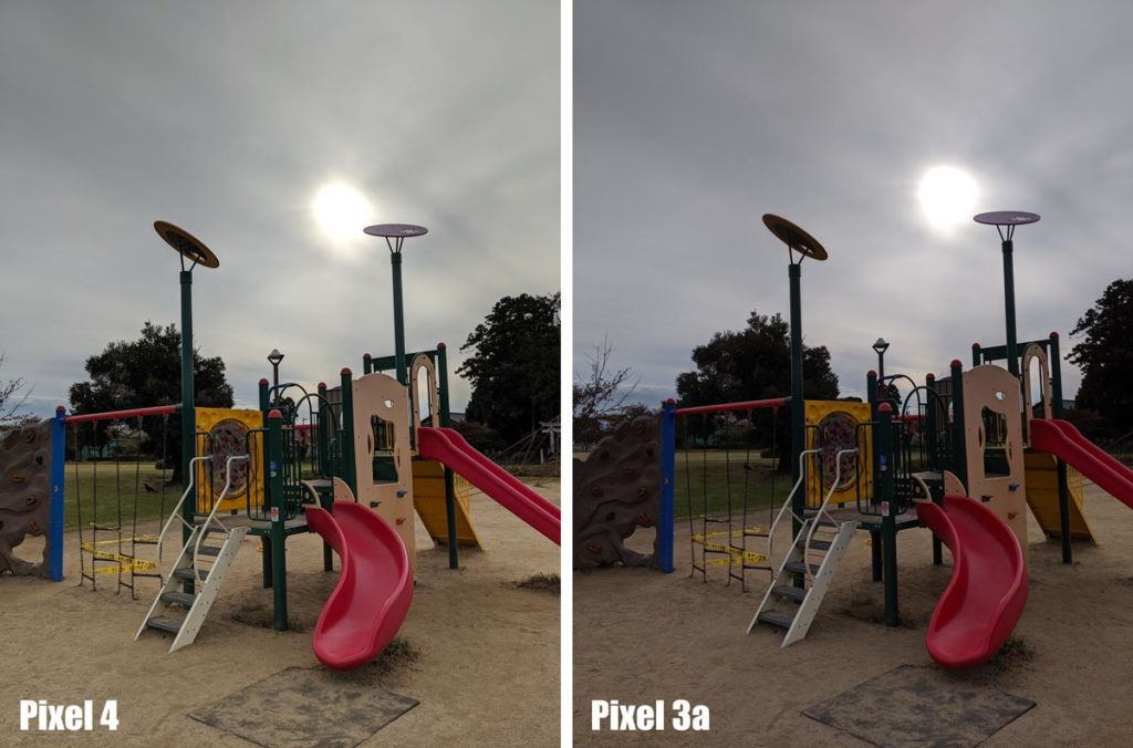 Pixel 4 vs Pixel 3a 逆光比較