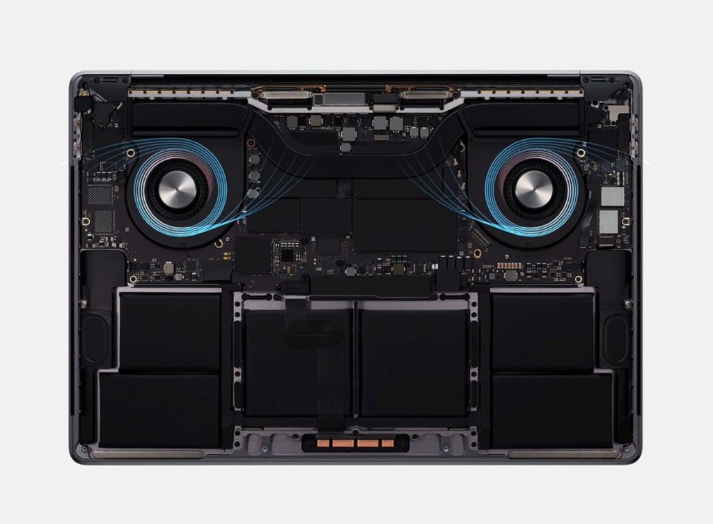 MacBook Pro 16インチの熱排熱構造