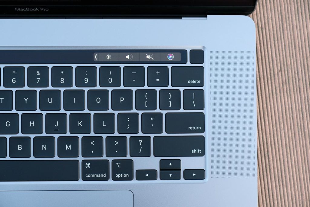 MacBook Pro 16インチのTouch Bar