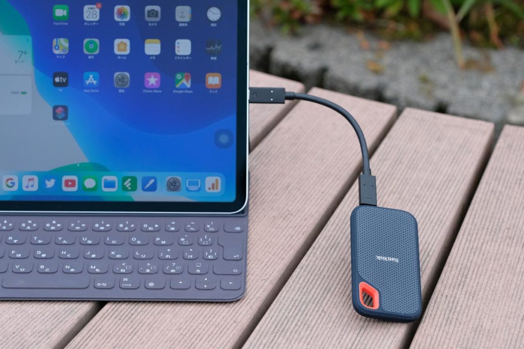 SanDisk Extreme SSDとiPad Pro