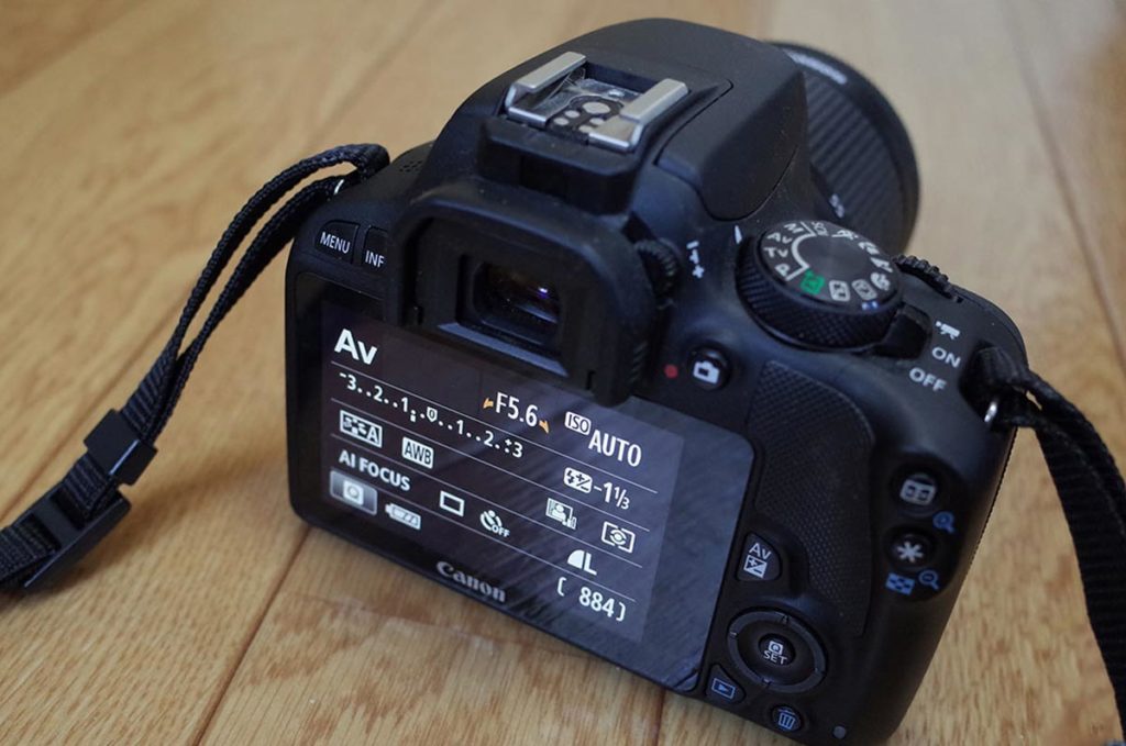 EOS Kiss X7の液晶画面