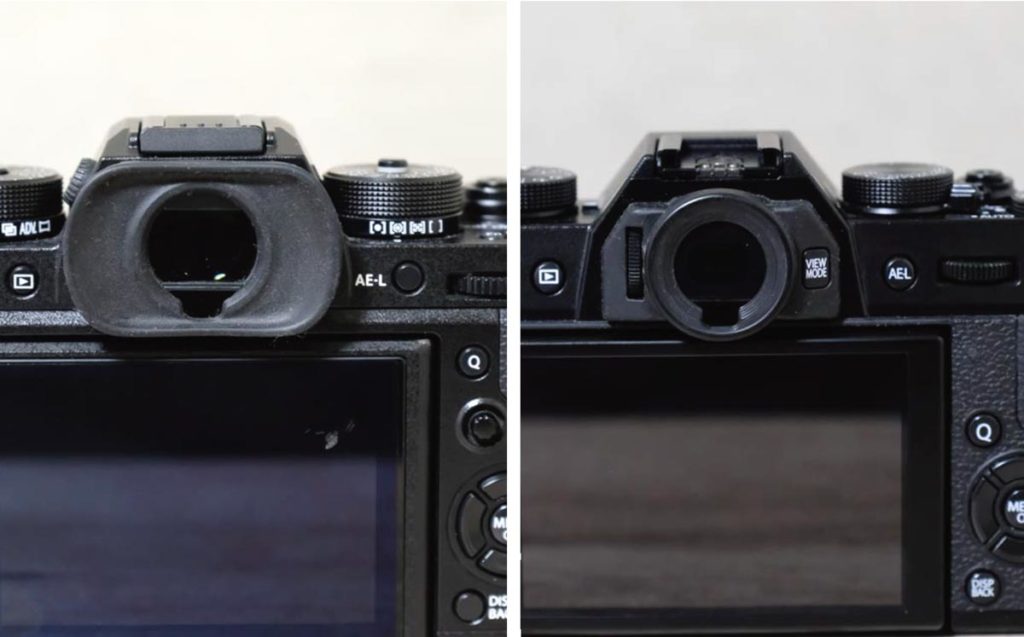 X-T2とX-T10のEVFの大きさ