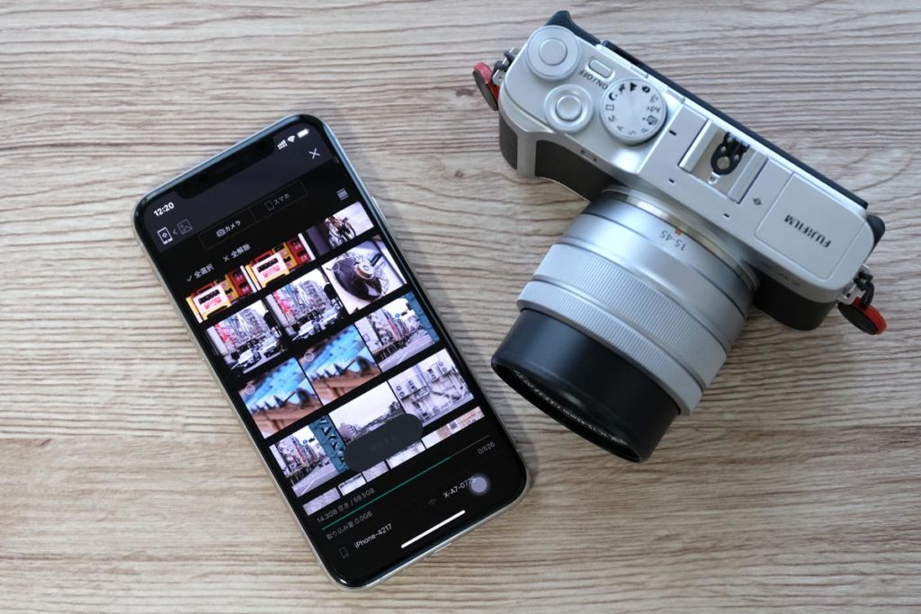 カメラのWi-Fi機能で写真をスマホに転送