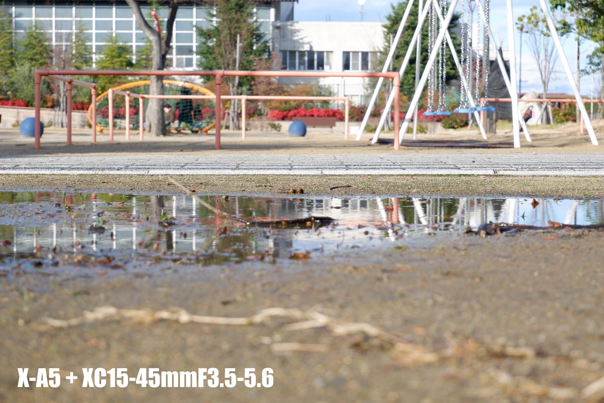X-A5 + XC15-45mm 公園を撮影