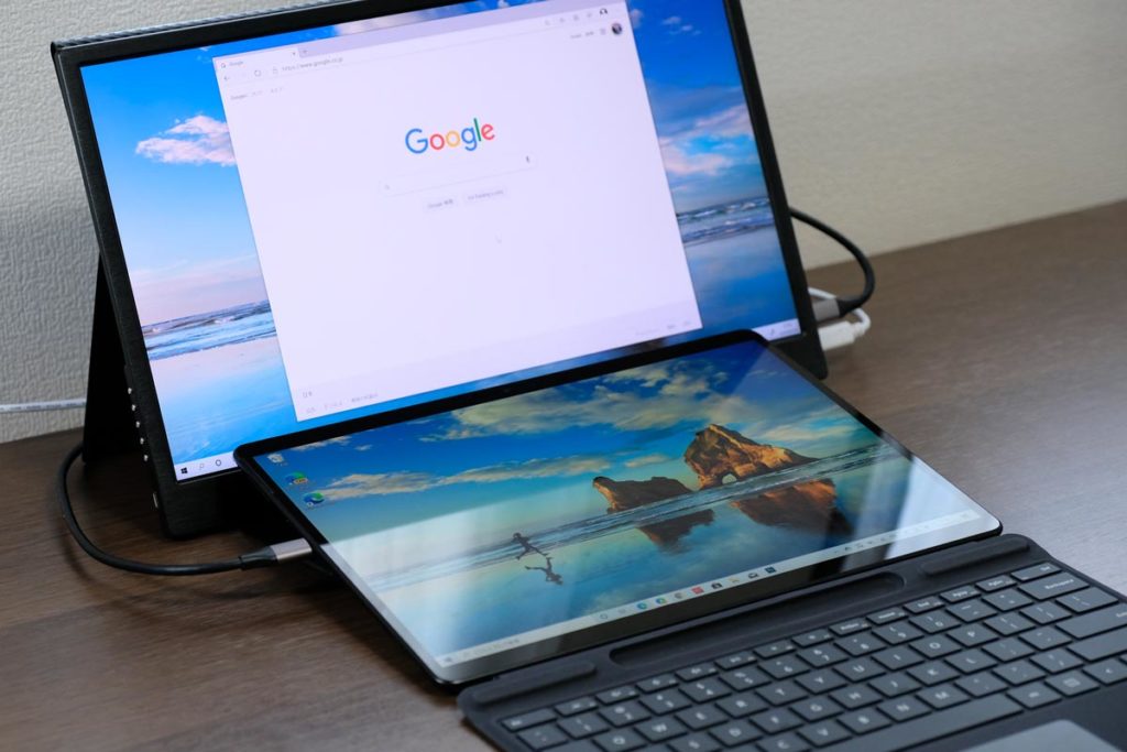4Kモバイルモニターとの組み合わせ