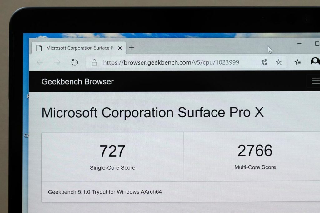 Microsoft SQ1（Geekbench 5 x86）