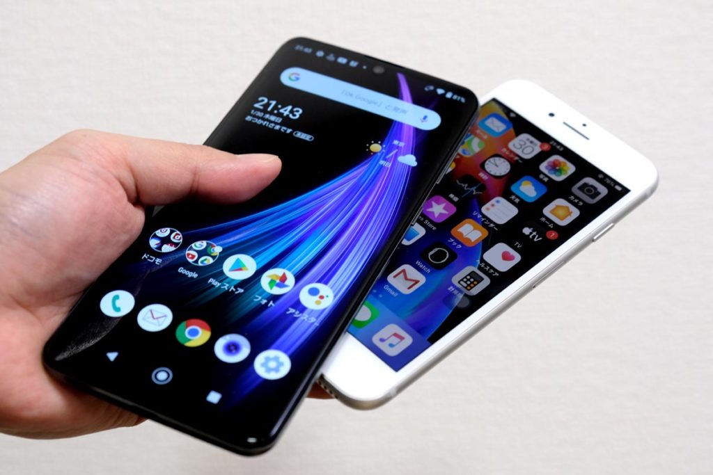 AQUOS zero2はiPhone 8より軽い
