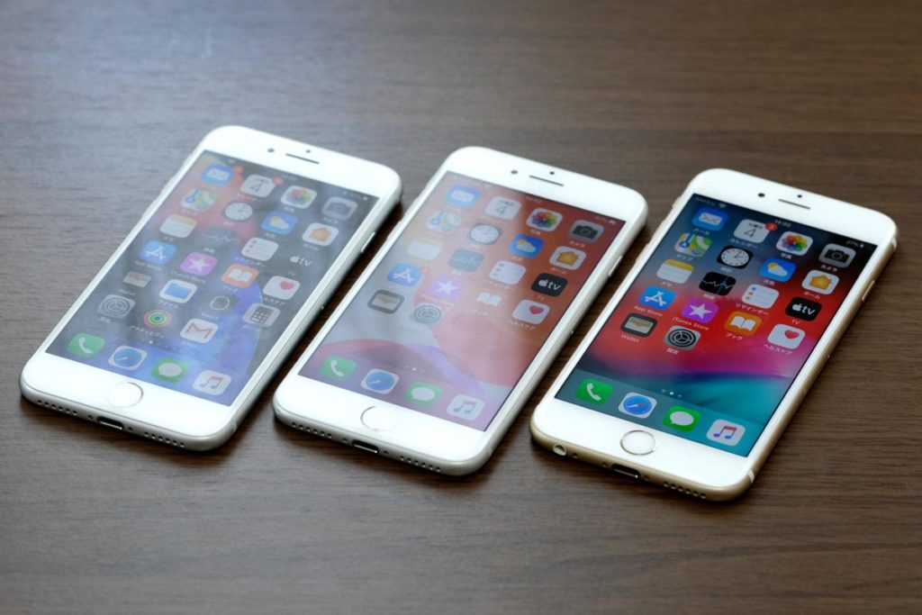 iPhone 8・iPhone 7・iPhone 6sの正面デザイン