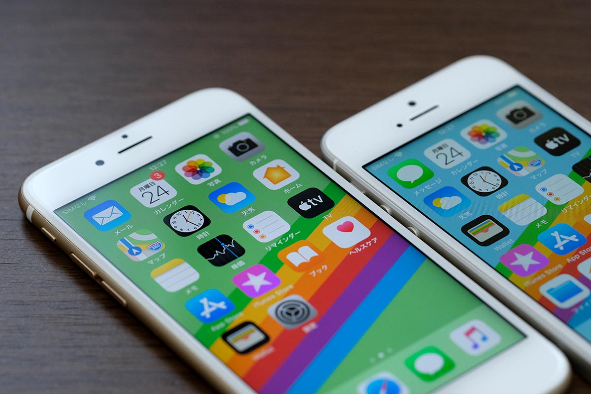 iPhone 6sとiPhone SEのディスプレイ
