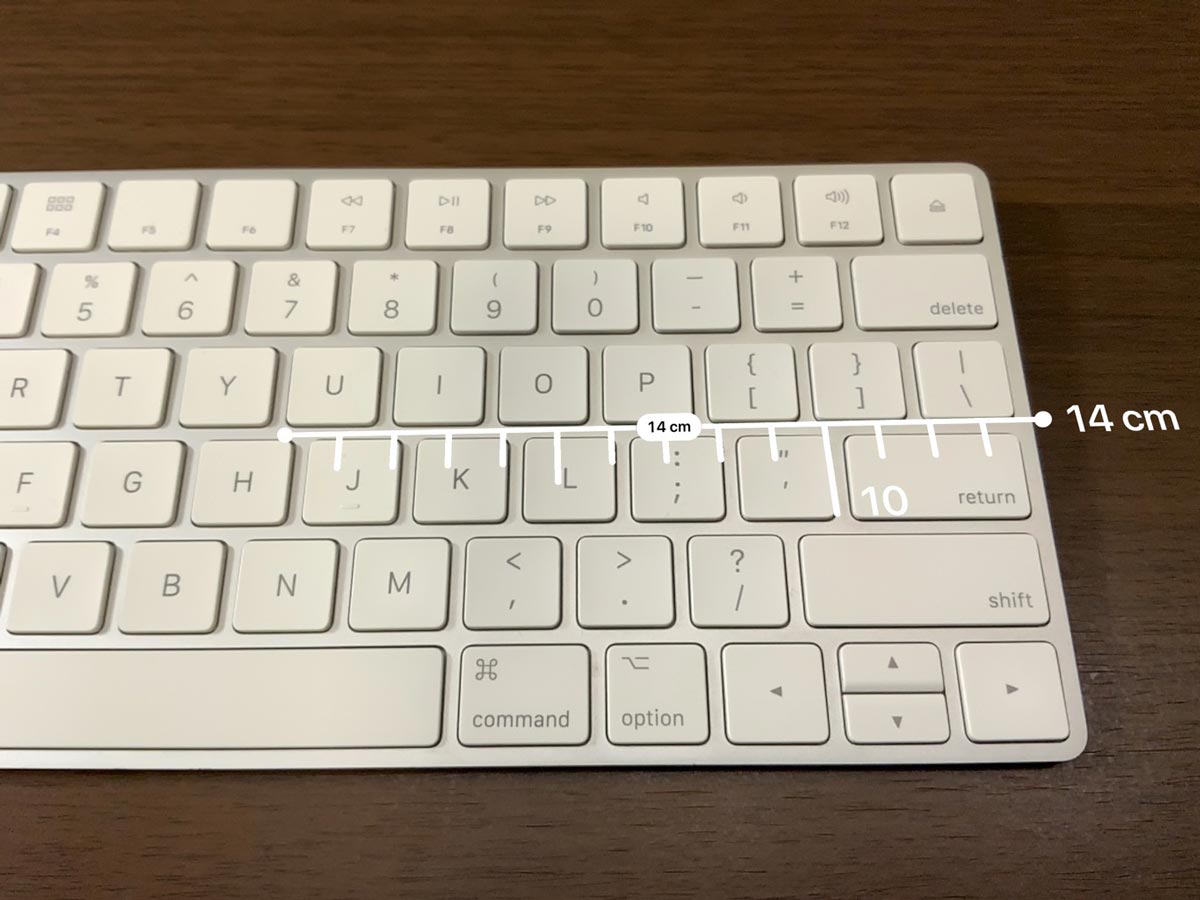 iPad Pro 11インチ（第2世代）はメジャーが表示される