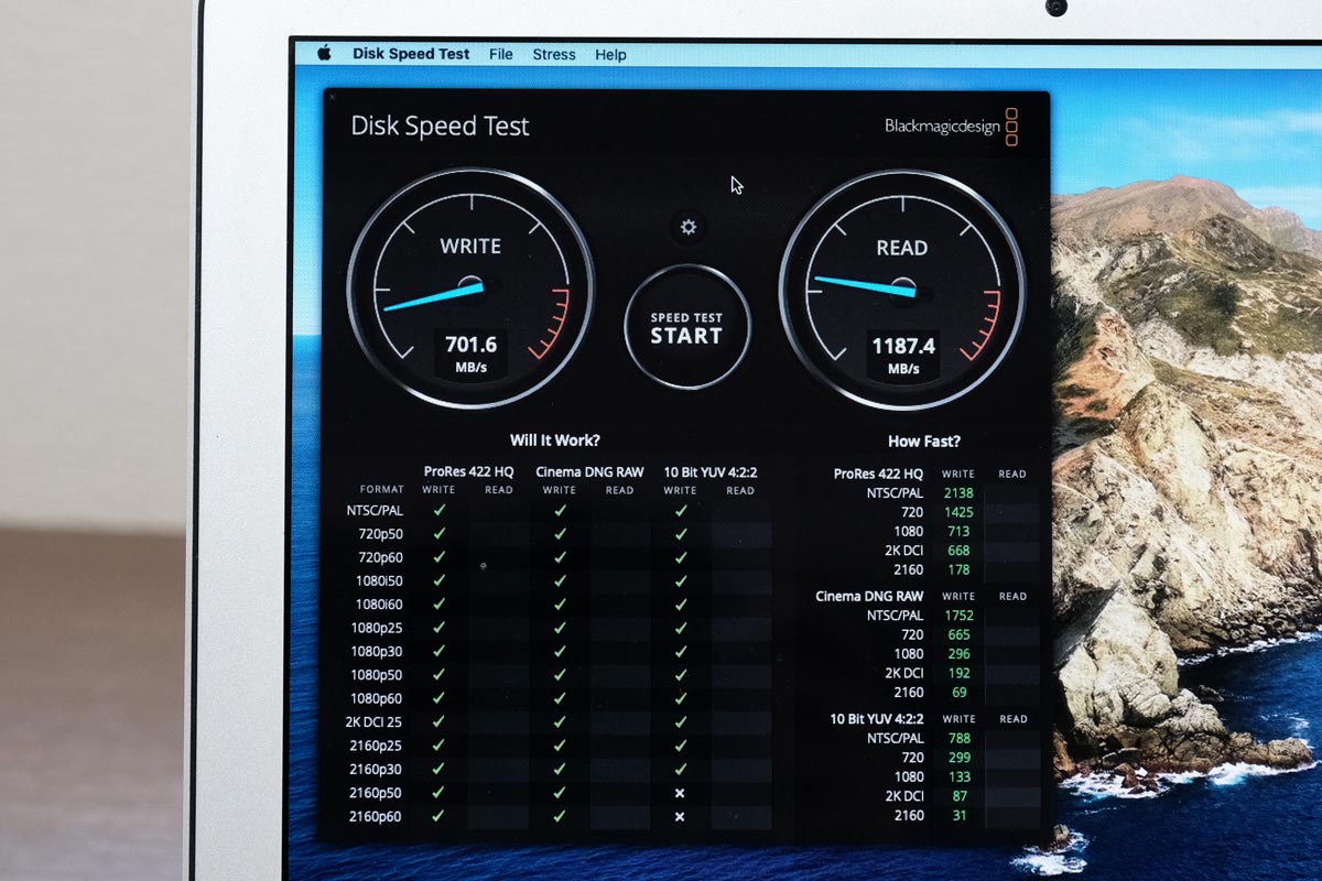 JetDrive 850の転送速度