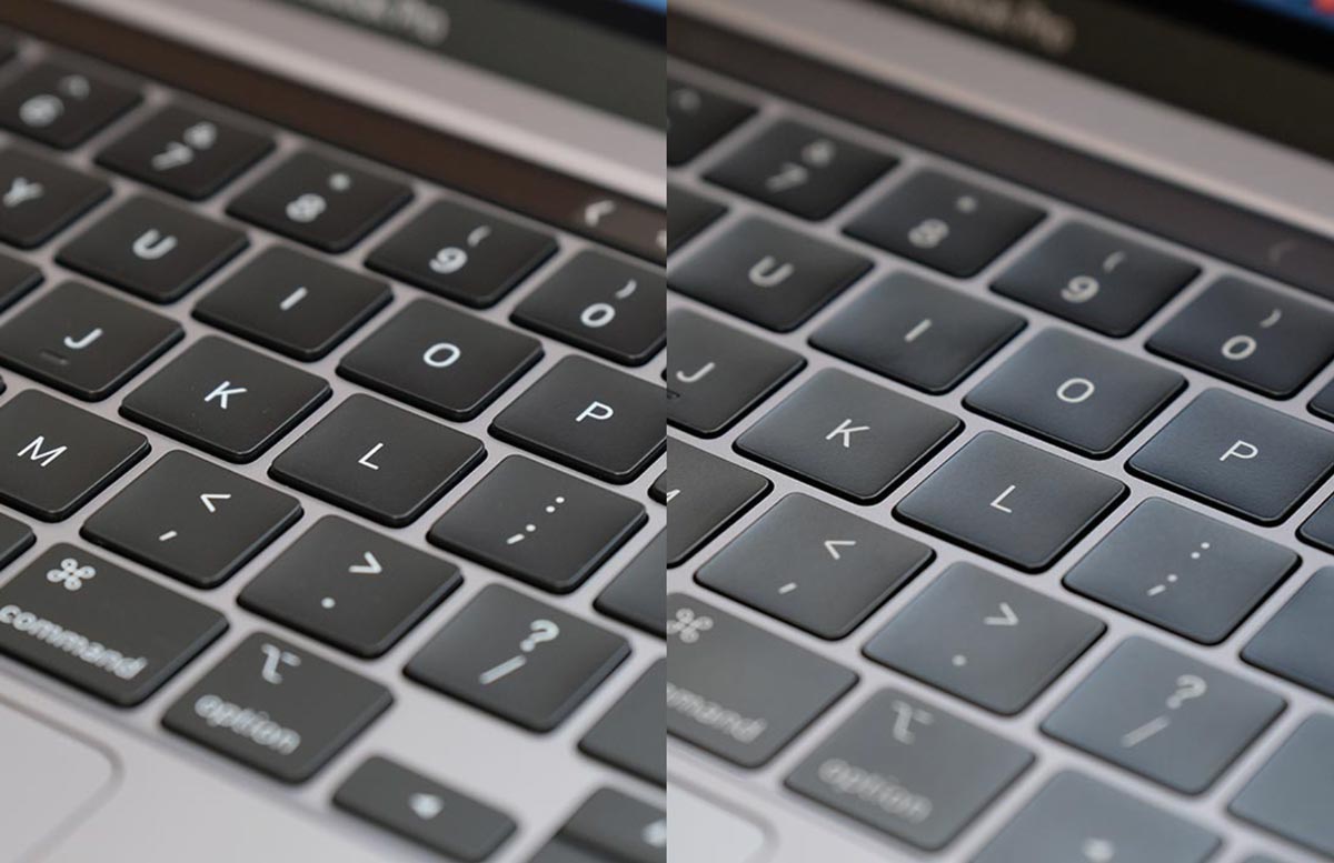 シザー構造とバタフライ構造のキーボード