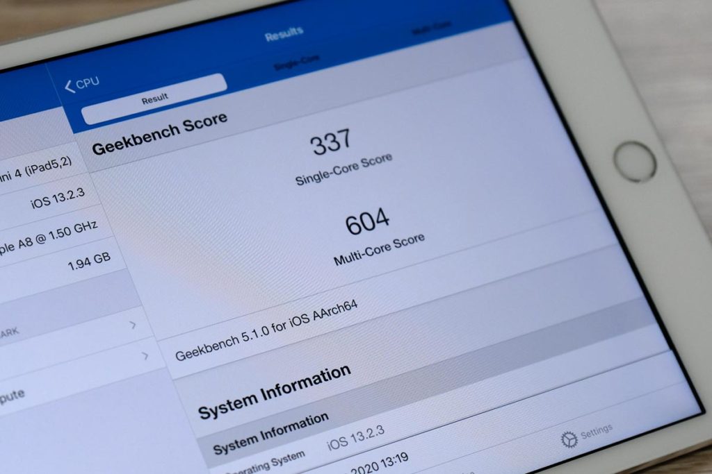 iPad mini 4 CPUの性能