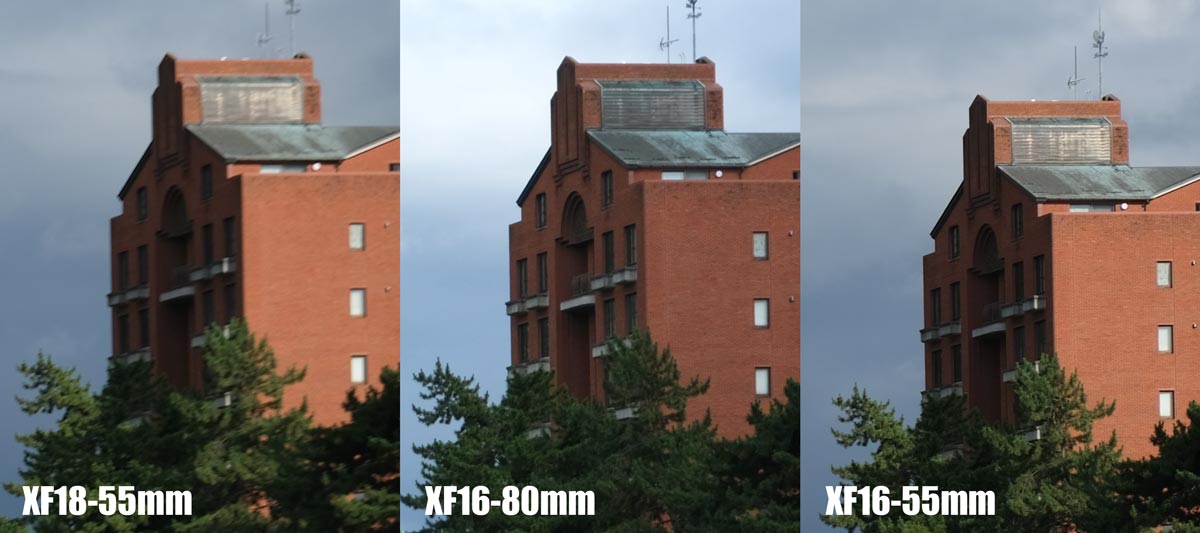 XF18-55・XF16-80・XF16-55の画質比較(広角側)