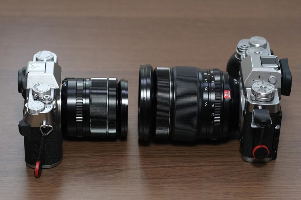 XF18-55mmとXF16-55mmのサイズ感