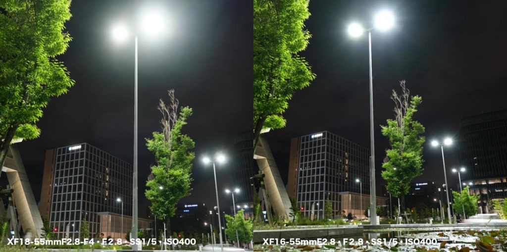 XF18-55mm・XF16-55mmを比較