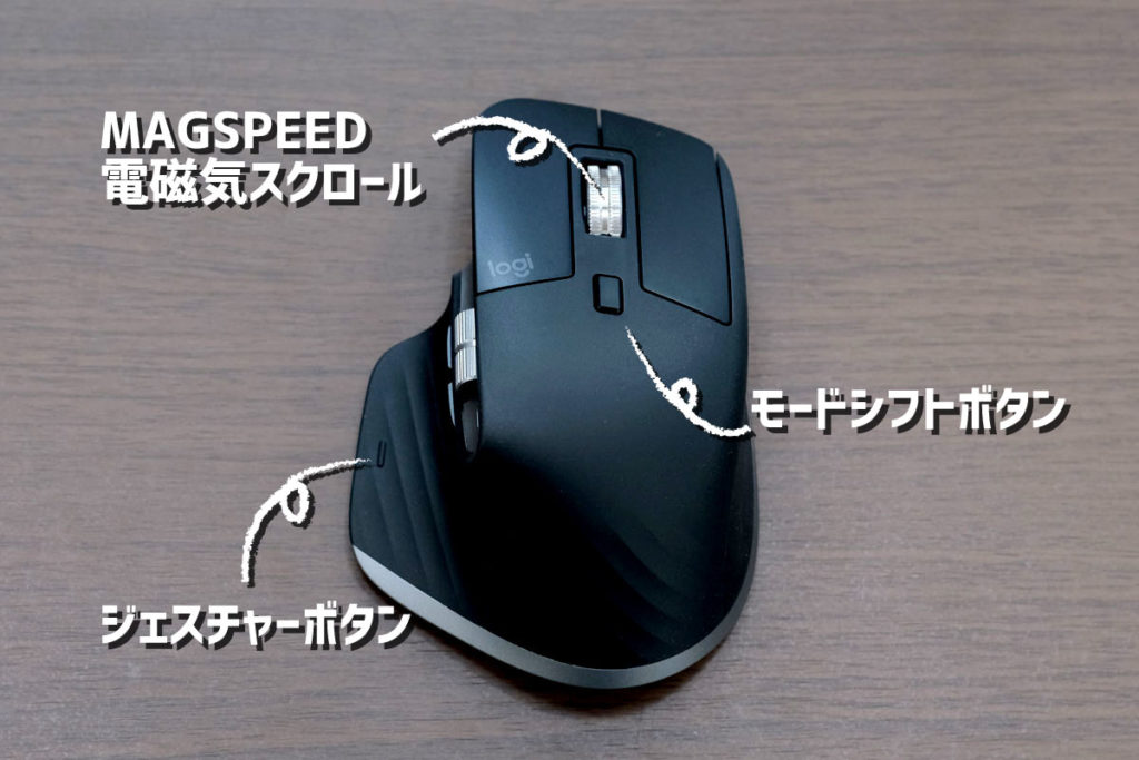 MX Master 3 for Mac 正面ボタン配置