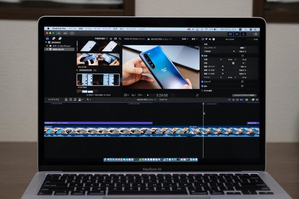 MacBook Airで動画編集