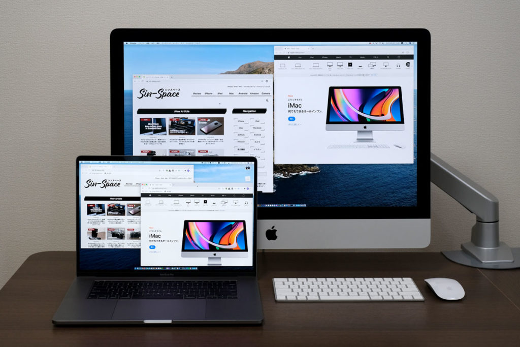 MacBook Pro 16インチとiMac 27インチ
