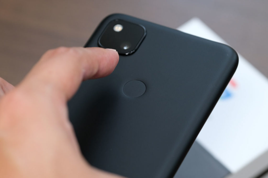 Pixel 4aの指紋認証センサー