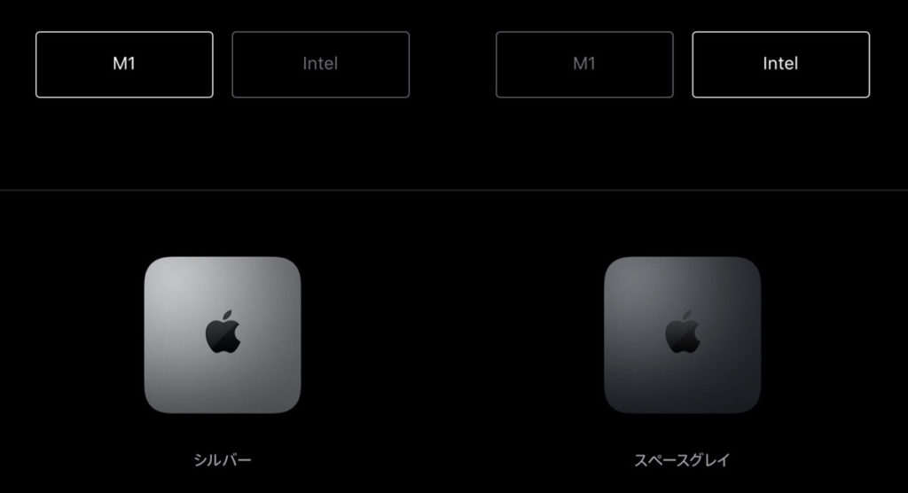 Mac miniの本体カラー
