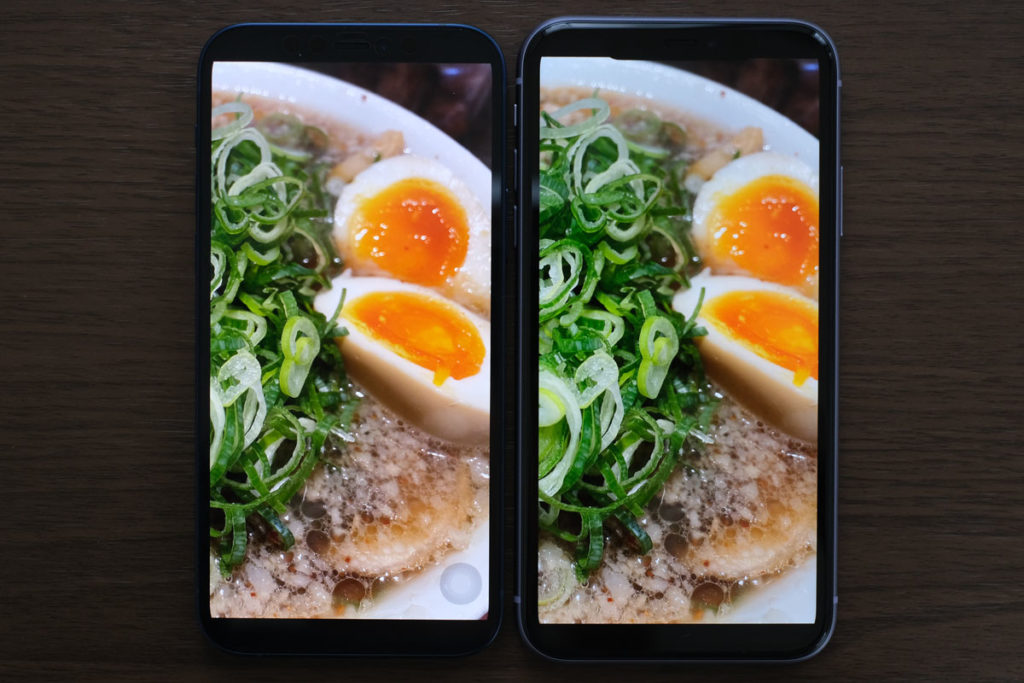 iPhone 12・11/XRの解像感（ラーメン）