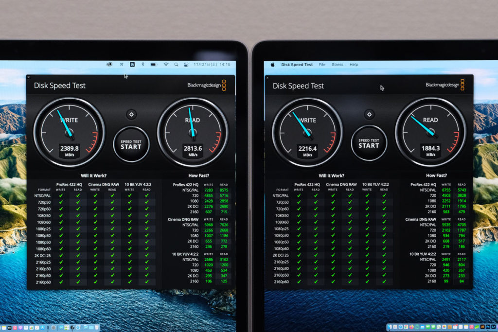 SSDの性能を比較