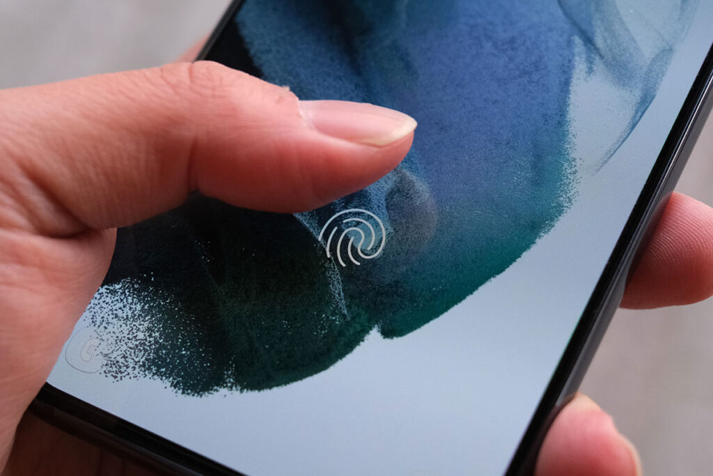 Galaxy S21 画面内指紋認証