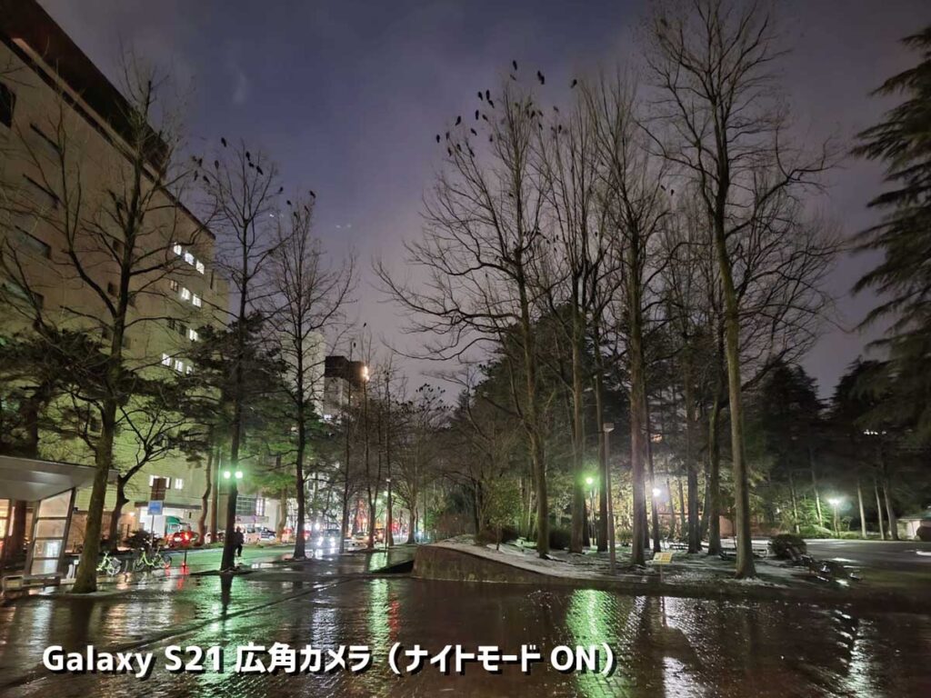 Galaxy S21 ナイトモードで撮影