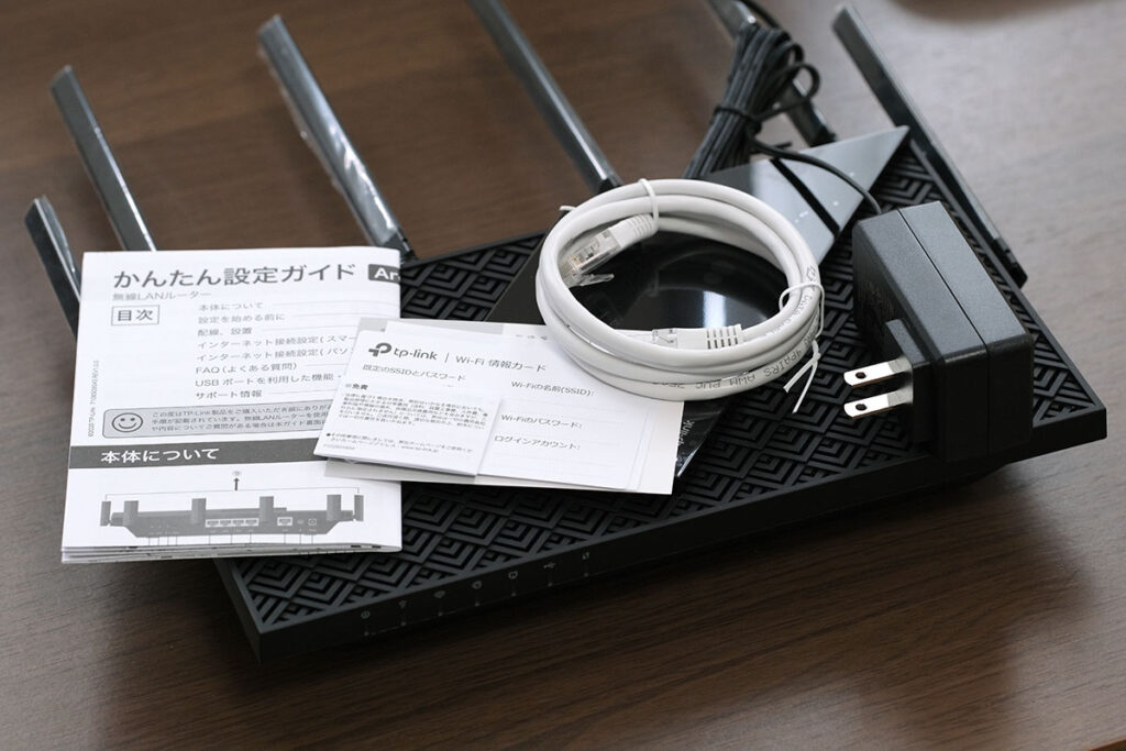Archer AX73 同梱品一式