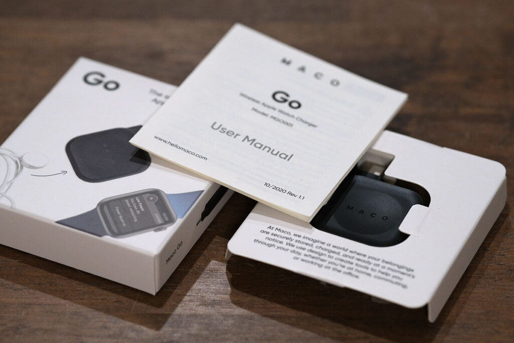 Maco Go Apple Watch充電器 説明書