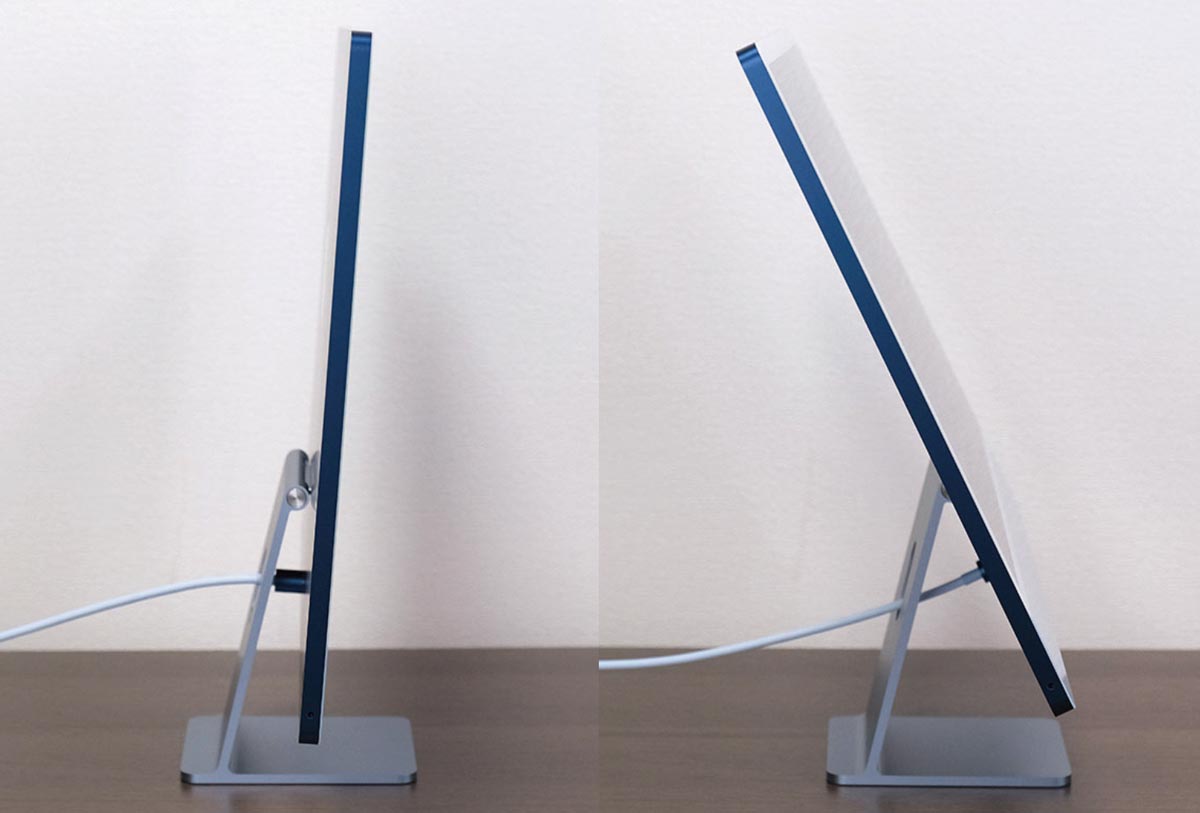 iMac 24インチ 画面の角度調整