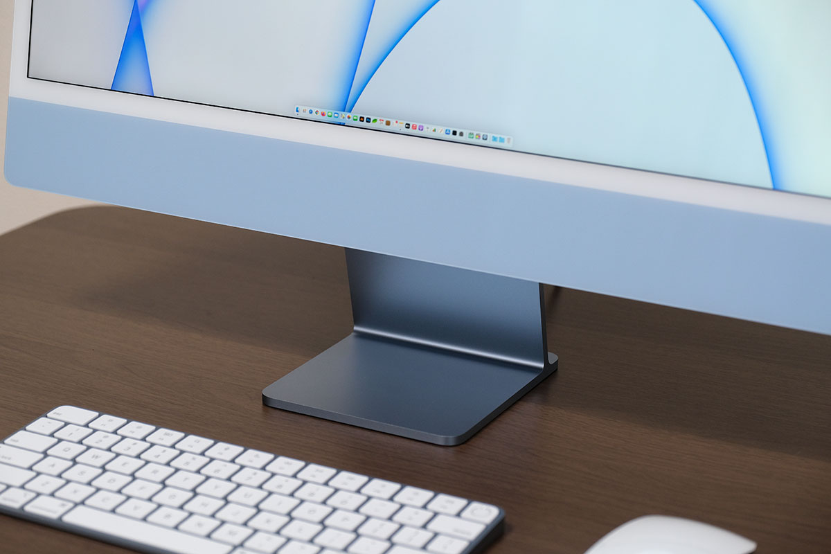 iMac 24インチのスタンド部分(正面)