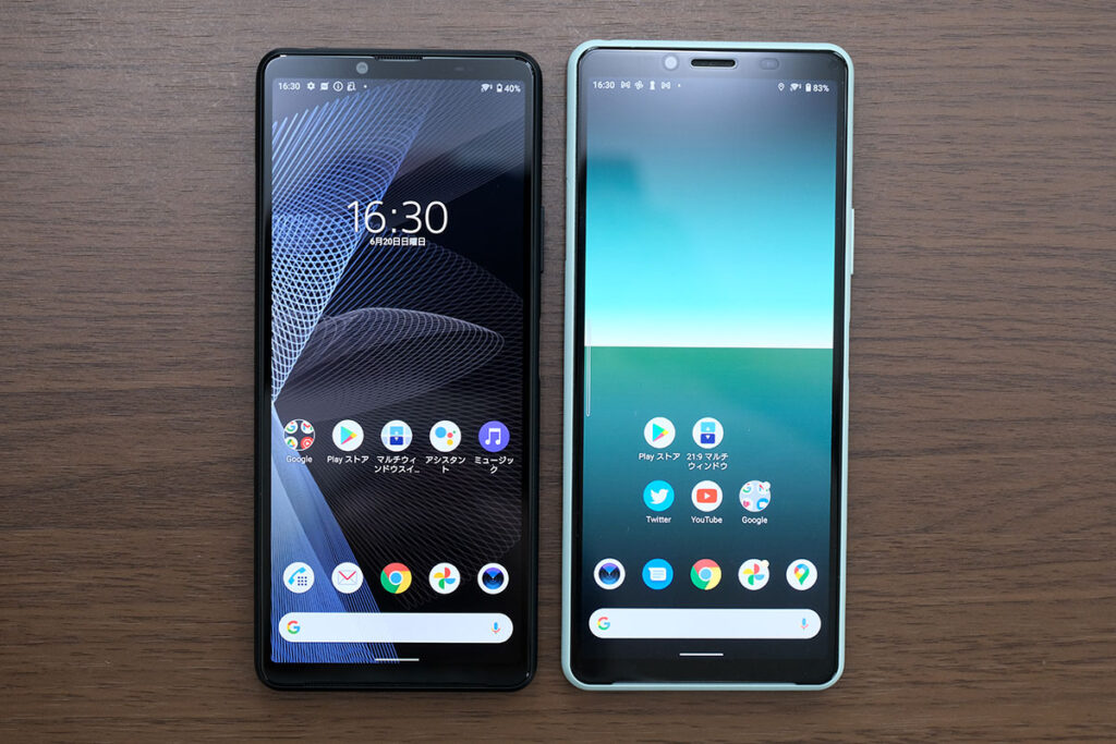 Xperia 10 IIIとXperia 10 IIの本体サイズ比較